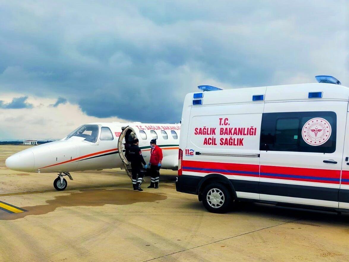 18 yaşındaki Mardinli hasta uçak ambulansla Bursa’ya sevk edildi