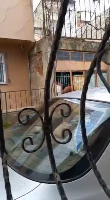Bursa’da hırsızlar girdikleri yerden çıkamayınca demir korkulukları kırmaya çalıştı