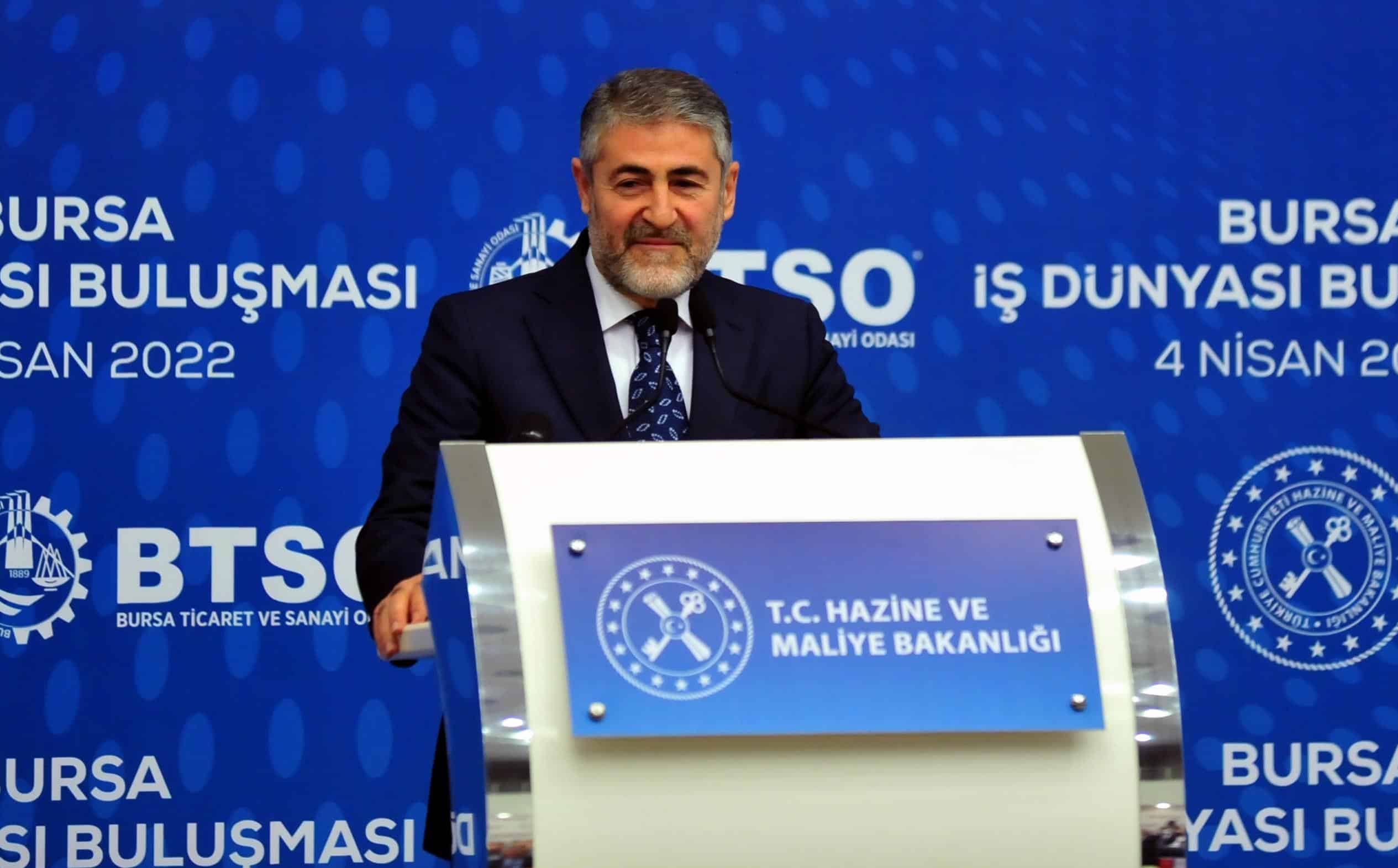 BAKAN NEBATİ: "KUR KORUMALI MEVDUAT VE KATILIM HESABI BAKİYESİ 1 NİSAN İTİBARIYLA 695 MİLYAR TL'YE ULAŞMIŞTIR" HAZİNE VE MALİYE BAKANI NUREDDİN NEBATİ: "RUSYA-UKRAYNA SAVAŞINDAN SONRA TÜRKİYE, SALGIN DÖNEMİNDE OLDUĞU GİBİ POZİTİF OLARAK AYRIŞAN ENDER ÜLKELERDEN BİRİSİ OLACAKTIR" 'MESKEN VE KONUTLARIMIZIN 30 YILLIK İHTİYACINI KARŞILAYACAK DOĞALGAZIN BİR AN EVVEL ÇIKARILIP VATANDAŞLARIMIZIN KULLANIMINA SUNULMASI İÇİN ÇALIŞIYORUZ"