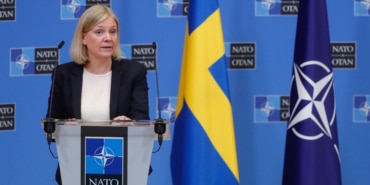 Sweden's Prime Minister Magdalena Andersson visits NATO
