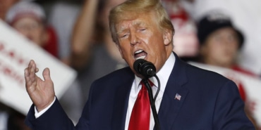Former US president Donald Trump holds rally in Youngstown, Ohio
