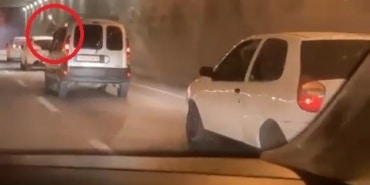 DÜĞÜN KONVOYU TEHLİKE SAÇTI... TÜNELDE ARKA ARKAYA ATEŞ AÇTI