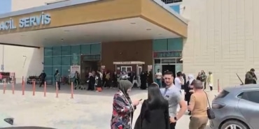 HASTANEDE DEPREM PANİK ANLARI HASTALAR KENDİLERİNİ DIŞARI ATTI