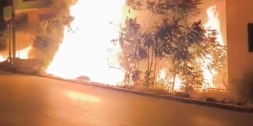 BURSA'DA ALEV ALAN AĞAÇLAR VİLLALARI BÖYLE TEHDİT ETTİ ALEV ALAN AĞAÇLAR, VİLLALARI TEHDİT EDİNCE VATANDAŞLAR NE YAPACAĞINI ŞAŞIRDI