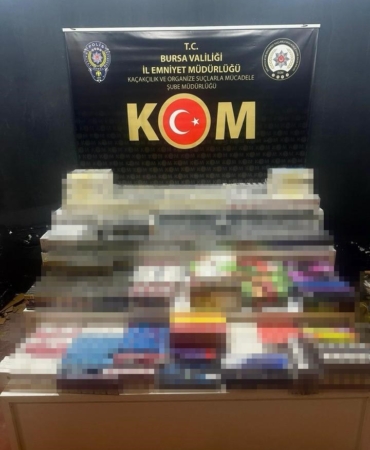 BURSA'DA 8 BİN 870 PAKET KAÇAK SİGARA ELE GEÇİRİLDİ