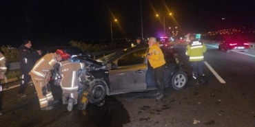 OTOBANDA FECİ KAZA: 1 YARALI