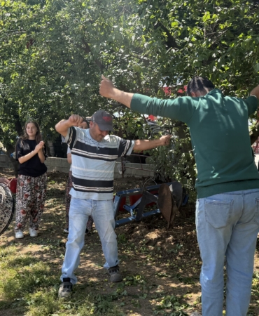 DAVULLU ZURNALI ERİK HASADI ERİKTE REKOLTE GEÇEN SENEYE GÖRE 4 KAT ARTINCA ÇİFTÇİ TARLADA DAVUL ZURNA EŞLİĞİNDE GÖBEK ATIP HASAT YAPTI