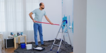 Masaking blue paint