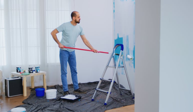 Masaking blue paint