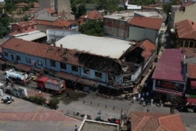 TARİHİ ÇARŞIDAKİ ACI BİLANÇO ORTAYA ÇIKTI: KÜLE DÖNEN 6 İŞLETME HAVADAN GÖRÜNTÜLENDİ 30 MİLYONLUK ZARARA YOL AÇAN YANGINDA ARAŞTIRMA SÜRÜYOR