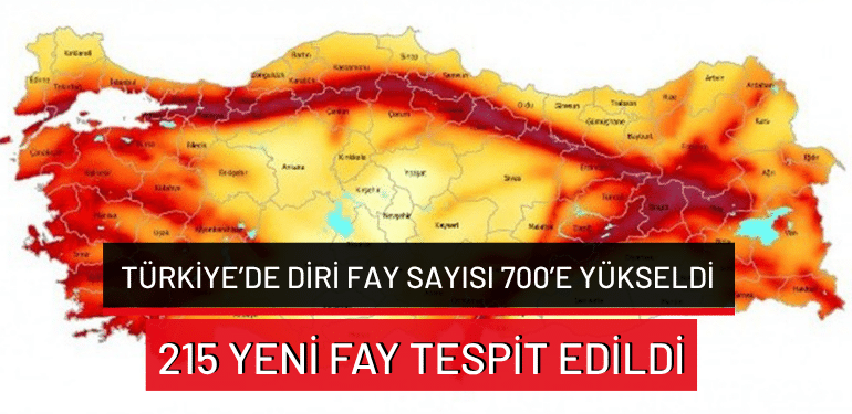 Türkiye’de diri fay sayısı 700’e yükseldi: 215 yeni fay tespit edildi