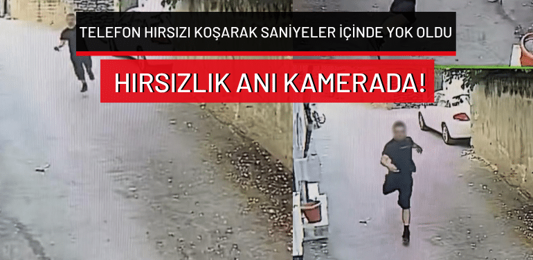 Bursa’da telefon hırsızı koşarak saniyeler içinde yok oldu: Hırsızlık anı kamerada!