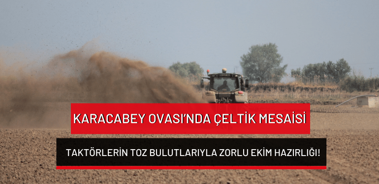 Karacabey Ovası’nda çeltik mesaisi: Taktörlerin toz bulutlarıyla zorlu ekim hazırlığı!