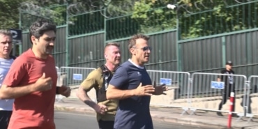 FRANSA CUMHURBAŞKANI MACRON, ANKARA'DA SABAH KOŞUSU YAPTI