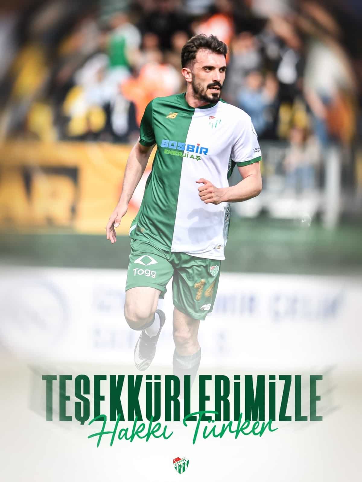 BURSASPOR, HAKKI TÜRKER İLE YOLARINI AYIRDI