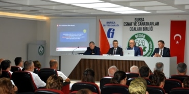 BURSA'DA ESNAFLAR VERGİ BORÇLARINDA DÜŞÜK FAİZLİ ÖDEME VE TAKSİTLE İLGİLİ BİLGİLENDİRİLDİ YILLIK FAİZ YÜZDE 39'DAN YÜZDE 29'A DÜŞÜRÜLDÜ, 72 AY VADE İMKANI GETİRİLDİ