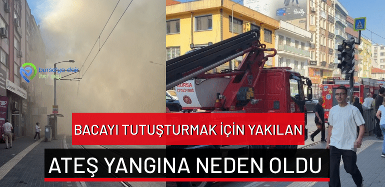Bursa’da yangın paniği: Baca yangınında dumanlar caddeyi kapladı!