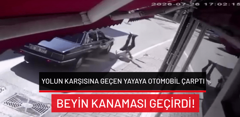 Bursa’da yolun karşısına geçen yayaya otomobil çarptı: Beyin kanaması geçirdi!