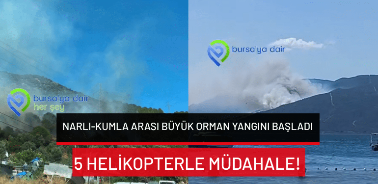 Narlı-Kumla arası büyük orman yangını başladı!