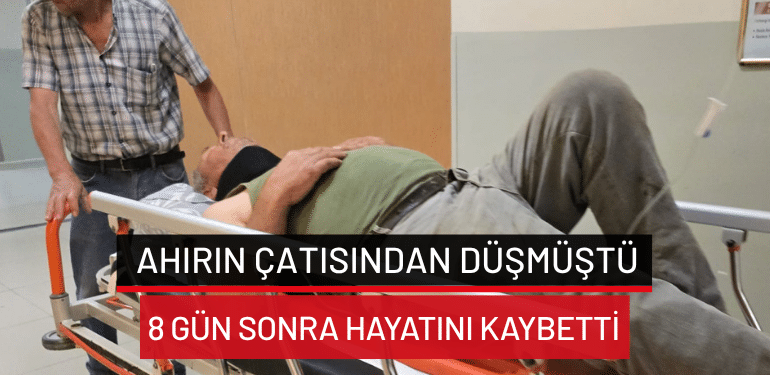 Bursa’da ahırın çatısından düşmüştü… 8 gün sonra hayatını kaybetti