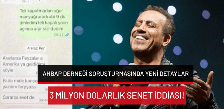 Ahbap Derneği soruşturmasında yeni detaylar: 3 milyon dolarlık senet iddiası!