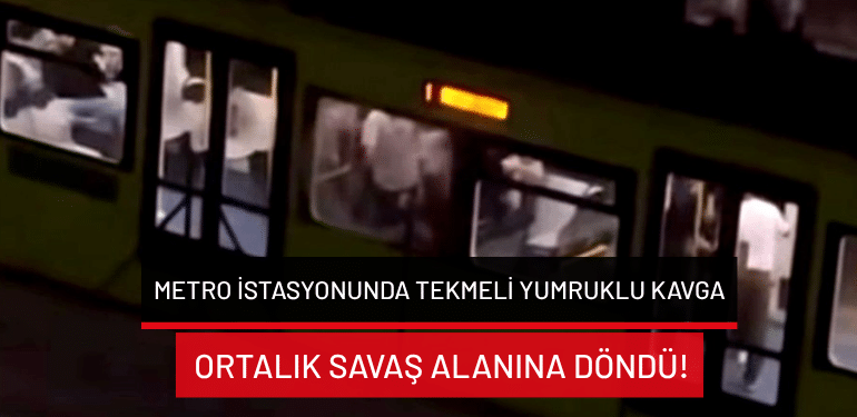 Bursa’da metro istasyonunda tekmeli yumruklu kavga: Ortalık savaş alanına döndü!