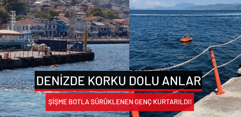 Mudanya’da denizde korku dolu anlar: Şişme botla sürüklenen genç kurtarıldı!
