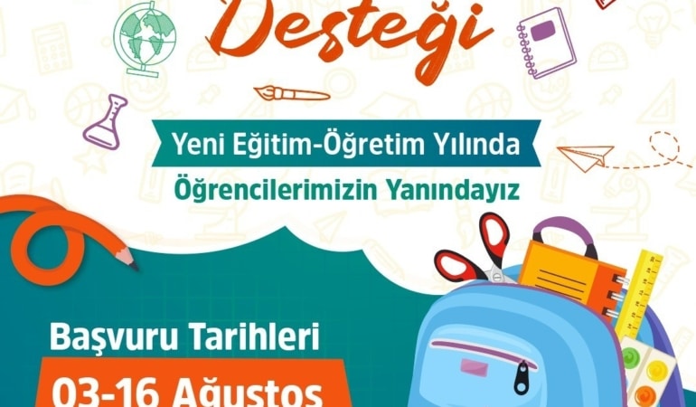 BÜYÜKŞEHİR'DEN ÖĞRENCİLERE KIRTASİYE DESTEĞİ