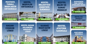 KESTEL BELEDİYESİ'NİN OKULLARDA BAKIM MESAİSİ