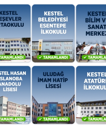 KESTEL BELEDİYESİ'NİN OKULLARDA BAKIM MESAİSİ