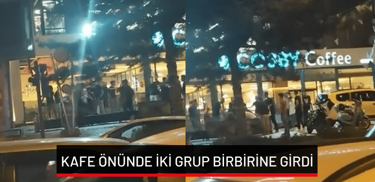 Bursa’da kafe önünde iki grup birbirine girdi