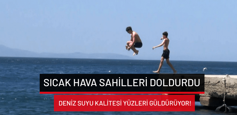 Bursa’da sıcak hava sahilleri doldurdu: Deniz suyu kalitesi yüzleri güldürüyor!