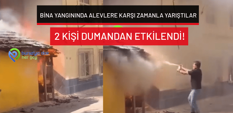 Bursa Hamitler’de bina yangını: 2 kişi dumandan etkilendi!