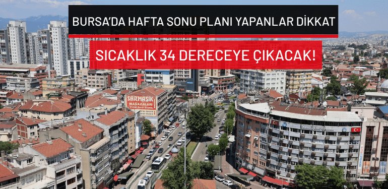 Bursa’da hava nasıl olacak? Bursa’da hafta sonu yağmur yağacak mı? (8 Ağustos Bursa hava durumu)