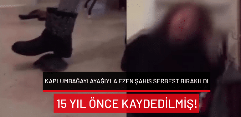 Kaplumbağayı ayağıyla ezen şahıs serbest bırakıldı: 15 yıl önce kaydedilmiş!