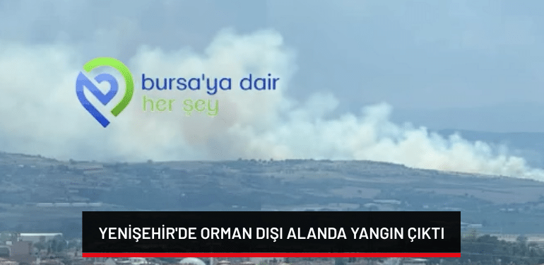 Bursa Yenişehir’de orman dışı alanda yangın çıktı