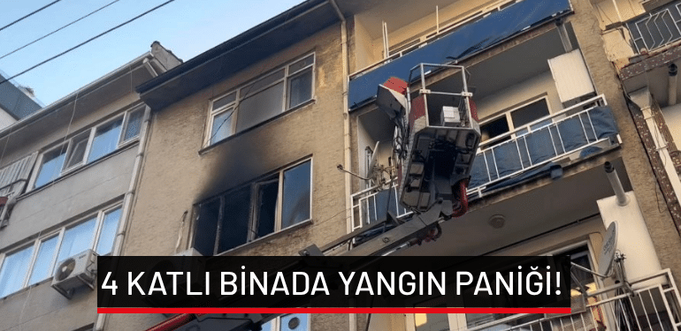 Bursa’da 4 katlı binada yangın paniği!