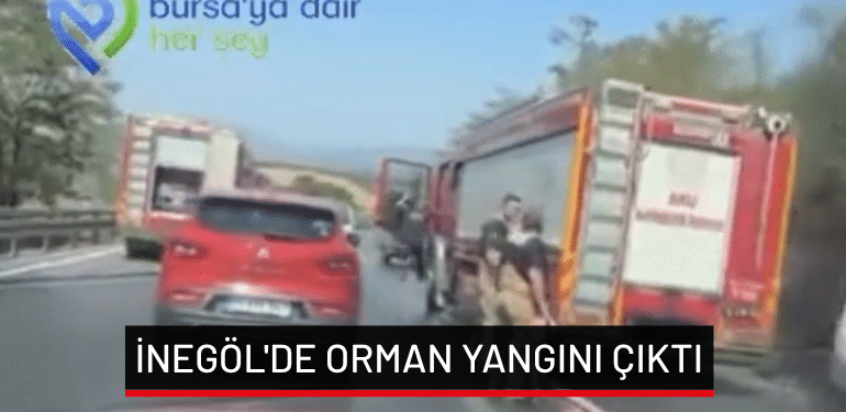 İnegöl’de orman yangını çıktı
