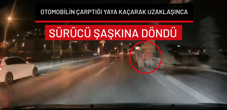 Bursa’da otomobilin çarptığı yaya kaçarak uzaklaşınca sürücü şaşkına döndü