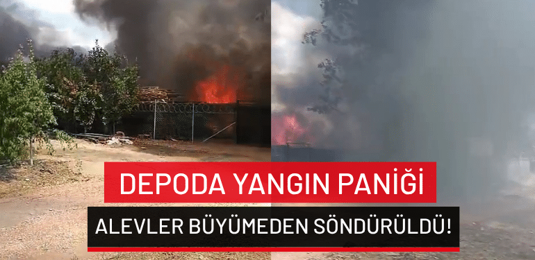 Bursa’da depoda yangın paniği: Alevler büyümeden söndürüldü!