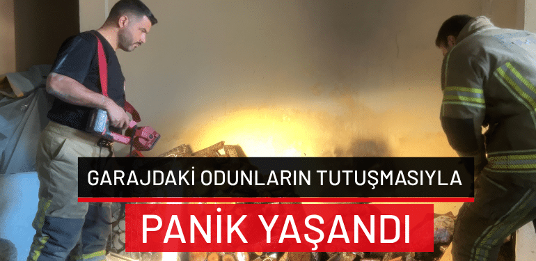 Bursa’da garajdaki odunların tutuşmasıyla panik yaşandı