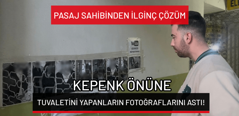 Bursa’da pasaj sahibinden ilginç çözüm: Kepenk önüne tuvaletini yapanların fotoğraflarını astı!