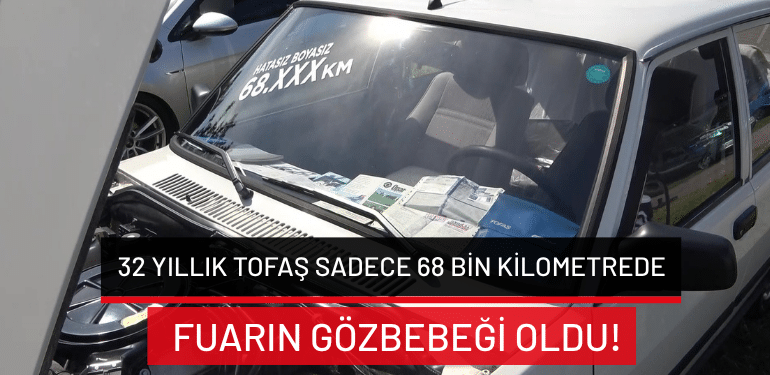 Bursa’da 32 yıllık Tofaş sadece 68 bin kilometrede: Fuarın gözbebeği oldu!
