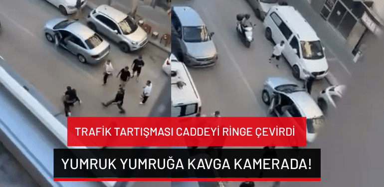 Bursa’da trafik tartışması caddeyi ringe çevirdi: Yumruk yumruğa kavga kamerada!
