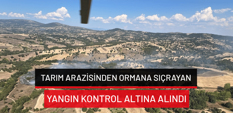 Bursa’da tarım arazisinden ormana sıçrayan yangın kontrol altına alındı