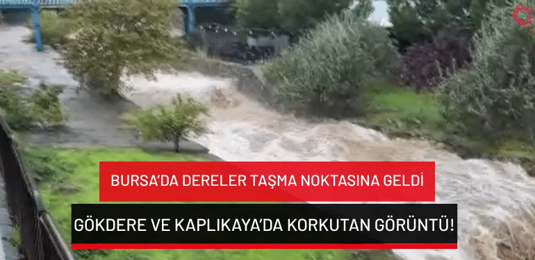 Bursa’da dereler taşma noktasına geldi: Gökdere ve Kaplıkaya’da korkutan görüntü!