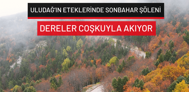 Uludağ’ın eteklerinde sonbahar şöleni: Dereler coşkuyla akıyor