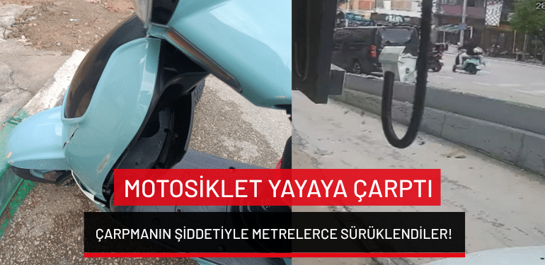Bursa’da motosiklet yayaya çarptı: Çarpmanın şiddetiyle metrelerce sürüklendiler!