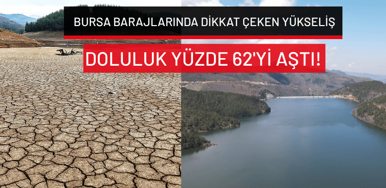 Bursa barajlarında dikkat çeken yükseliş: Doluluk yüzde 62’yi aştı!